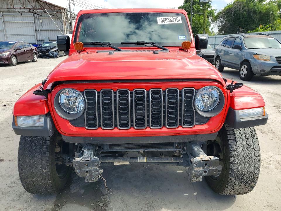 2025 Jeep Gladiator VIN 1C6PJTAG1SL505899 COPART salvage auction — FRONT END, Tx - Salvage Vehicle Title, sold $15,000 on 2026-07-28 (photo 5)