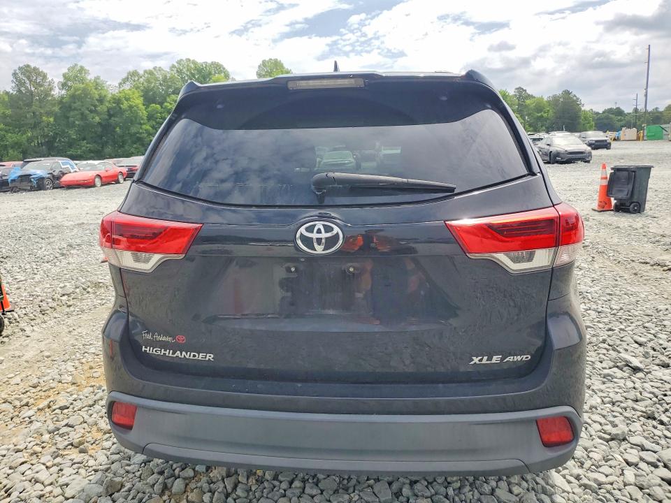 2017 Toyota Highlander VIN 5TDJZRFH1HS403845 COPART salvage auction — FRONT END, Nc - Salvage Certificate Of Title, sold $1,700 on 2026-07-15 (photo 6)