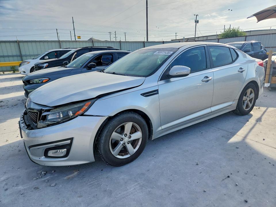 2015 Kia Optima VIN 5XXGM4A70FG448073 COPART salvage auction — FRONT END, TX - SALVAGE VEHICLE TITLE, sold $1,250 on 2026-07-28 (photo 1)