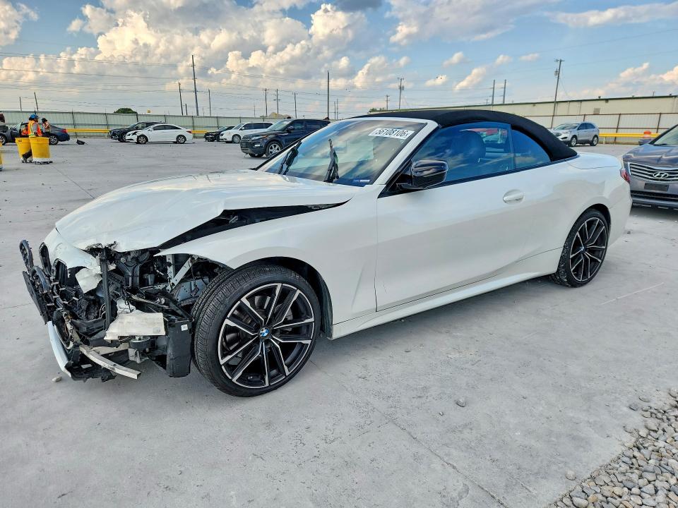 2022 BMW 4er VIN WBA43AT05NCJ51848 COPART salvage auction — FRONT END, Tx - Certificate Of Title, sold $15,200 on 2026-08-21 (photo 1)