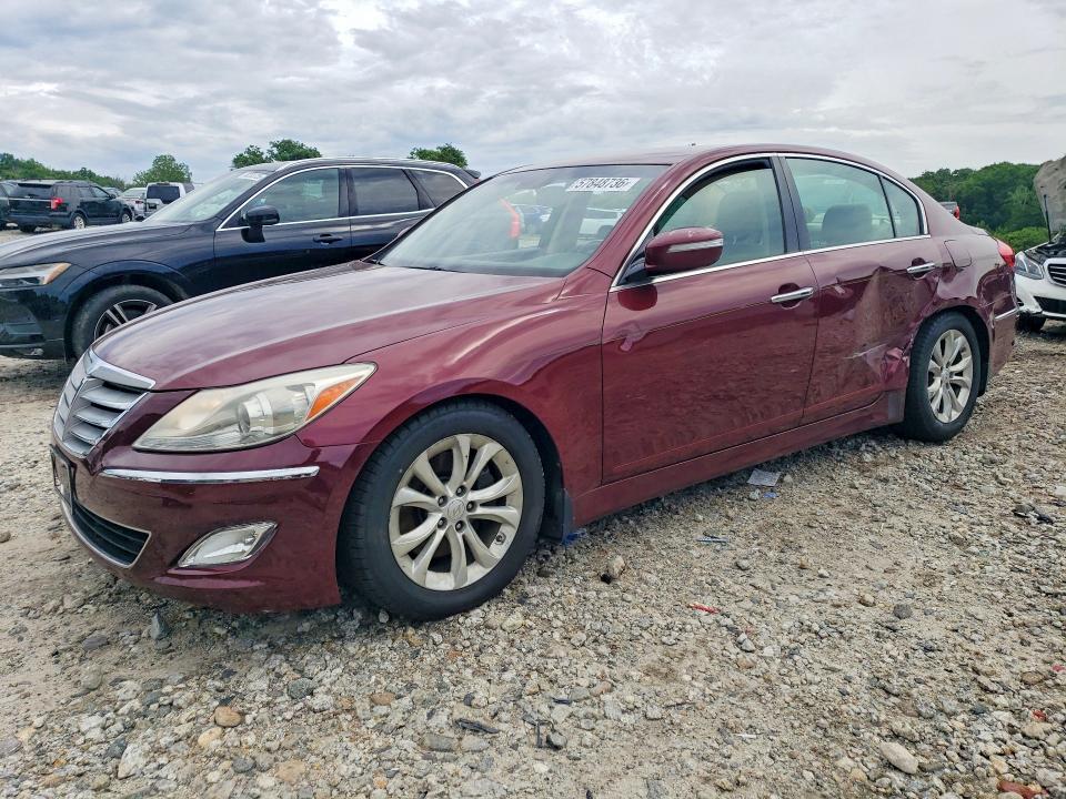 2012 Hyundai Genesis VIN KMHGC4DD7CU193153 COPART salvage auction — SIDE, MA - CERT OF TITLE-RECONSTRCTD COLL, sold $675 on 2026-07-15 (photo 1)