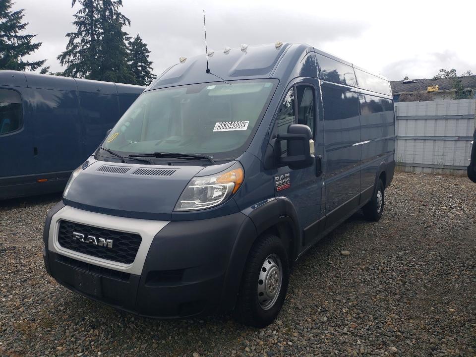 2021 Ram Promaster 3500 VIN 3C6FRVJG7ME501268 COPART salvage auction — MINOR DENT/SCRATCHES, Wa - Vehicle Cert Of Ownership-Titl, sold $8,200 on 2026-07-09 (photo 1)