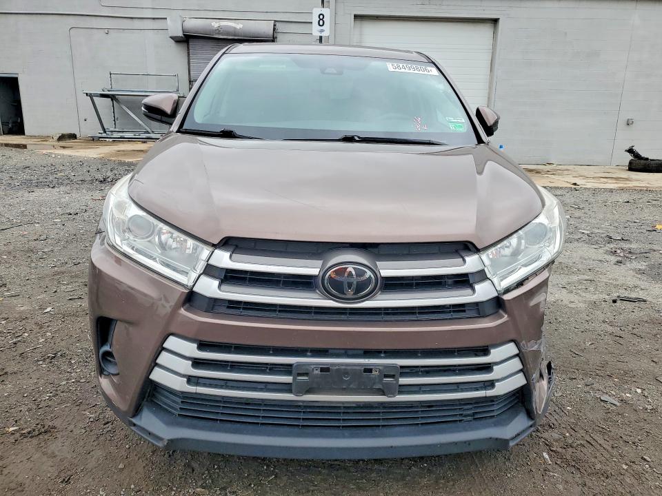 2019 Toyota Highlander VIN 5TDZARFH2KS048959 COPART salvage auction — FRONT END, Va - Cert Of Title - Salvage, sold $7,000 on 2026-07-15 (photo 5)