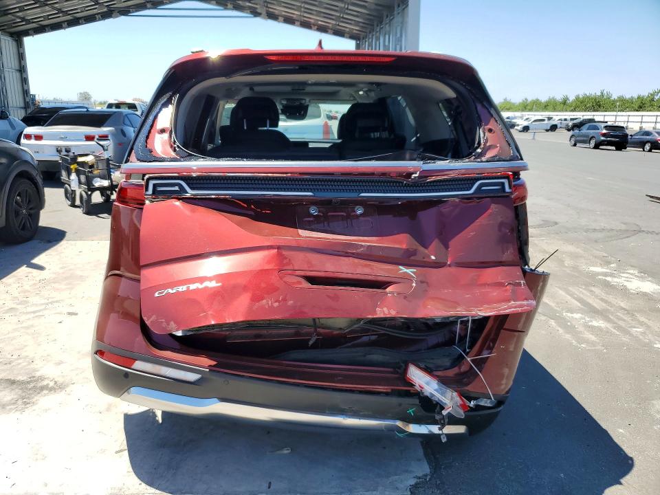 2024 Kia Carnival VIN KNDNE5H32R6424003 COPART salvage auction — REAR END, Ca - Salvage Certificate, sold $13,300 on 2026-07-02 (photo 6)