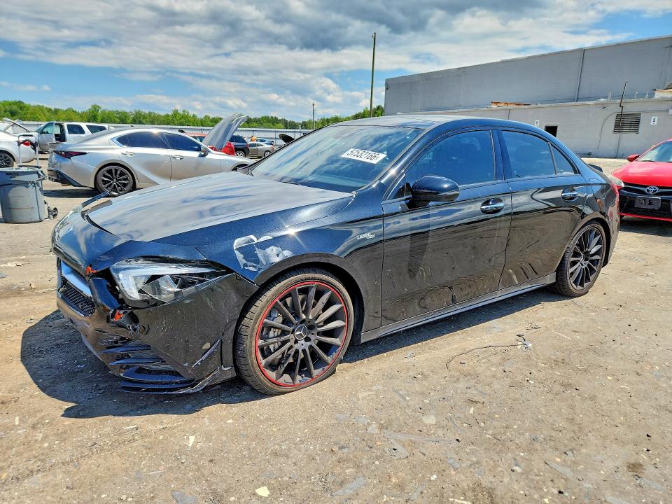 2021 Mercedes-benz A-klasse amg VIN W1K3G5BB3MJ266607 COPART salvage auction — FRONT END, VA - CERT OF TITLE - SALVAGE, sold $8,500 on 2026-07-08 (photo 1)