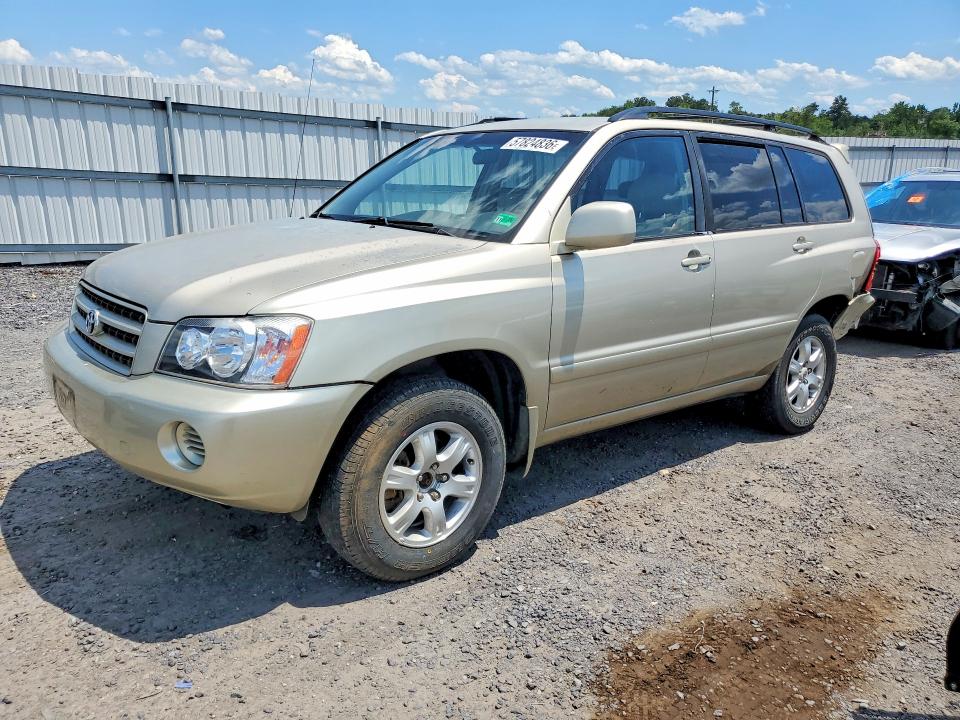 2001 Toyota Highlander VIN JTEHF21A410020916 COPART salvage auction — REAR END, Va - Cert Of Title - Salvage, sold $700 on 2026-07-08 (photo 1)