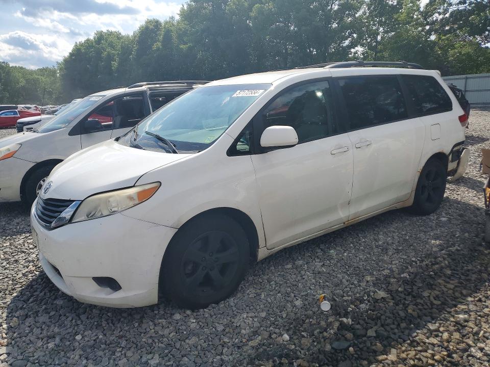 2012 Toyota Sienna VIN 5TDKK3DC8CS244425 COPART salvage auction — REAR END, Ny - Cert Of Title-Rebuilt Salvage, sold $550 on 2026-07-06 (photo 1)