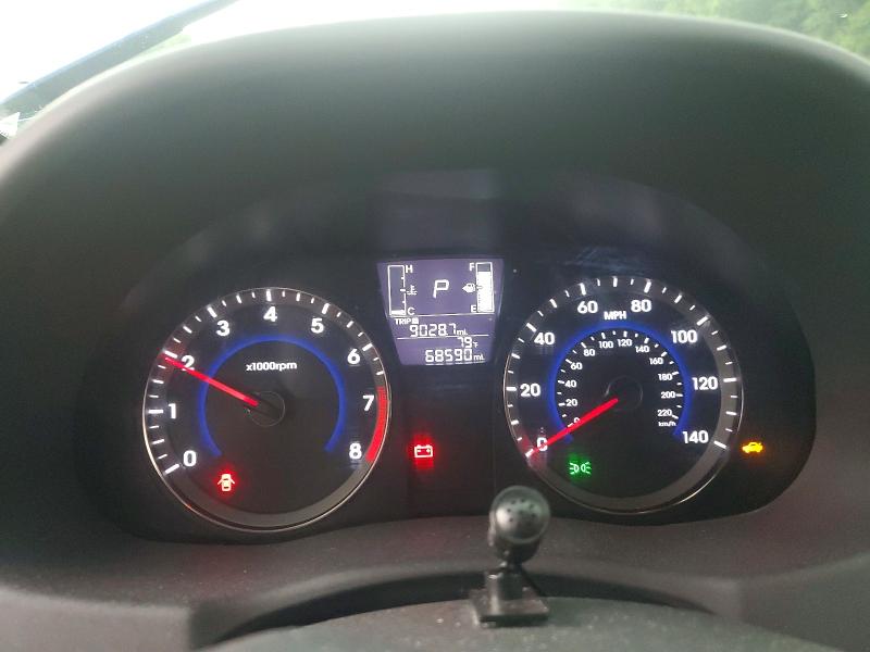 2017 Hyundai Accent VIN KMHCT4AE4HU233580 COPART salvage auction — FRONT END, Md - Cert Of Salvage > 75% Damage, sold $1,150 on 2026-07-07 (photo 9)