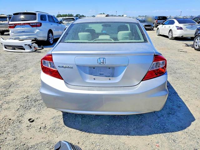 2012 Honda Civic VIN 19XFB2F54CE337480 COPART salvage auction — FRONT END, Ca - Salvage Certificate, sold $2,050 on 2026-07-02 (photo 6)