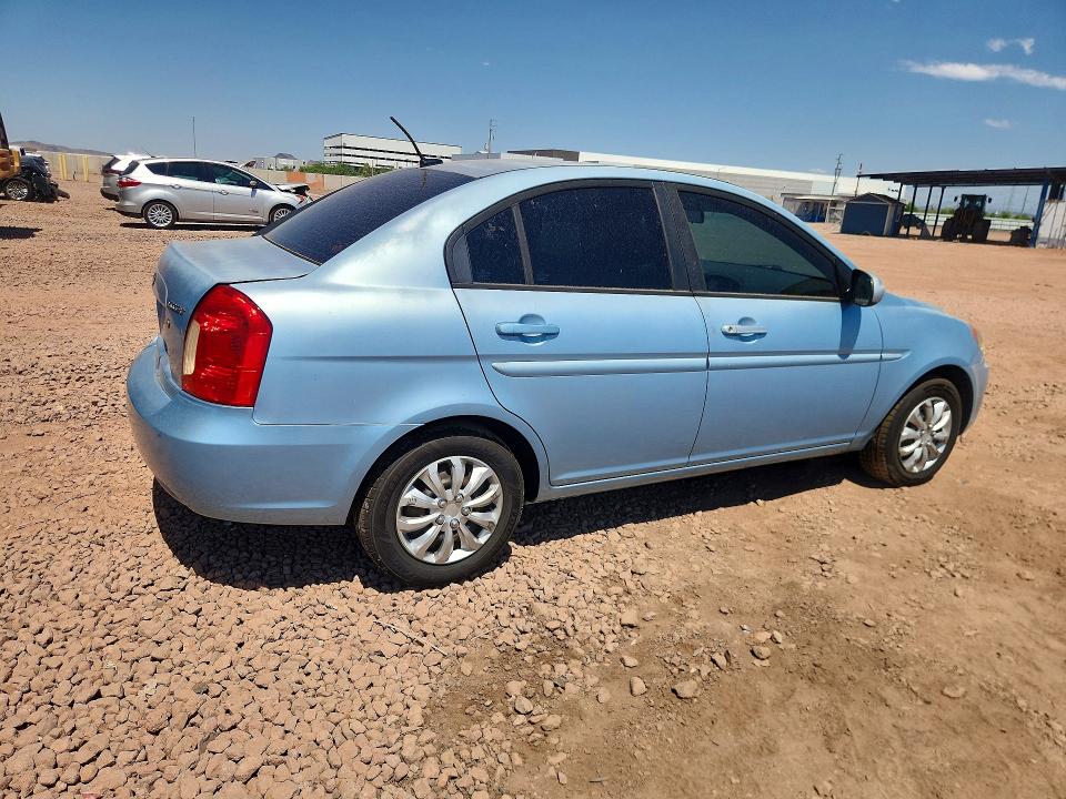 2010 Hyundai Accent VIN KMHCN4AC1AU486435 COPART salvage auction — REAR END, Az - Cert Of Title - Salvage, sold $875 on 2026-07-14 (photo 3)