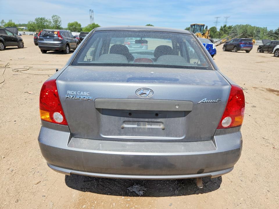 2004 Hyundai Accent VIN KMHCG45C04U572411 COPART salvage auction — FRONT END, Il - Salvage Certificate, sold $275 on 2026-07-14 (photo 6)