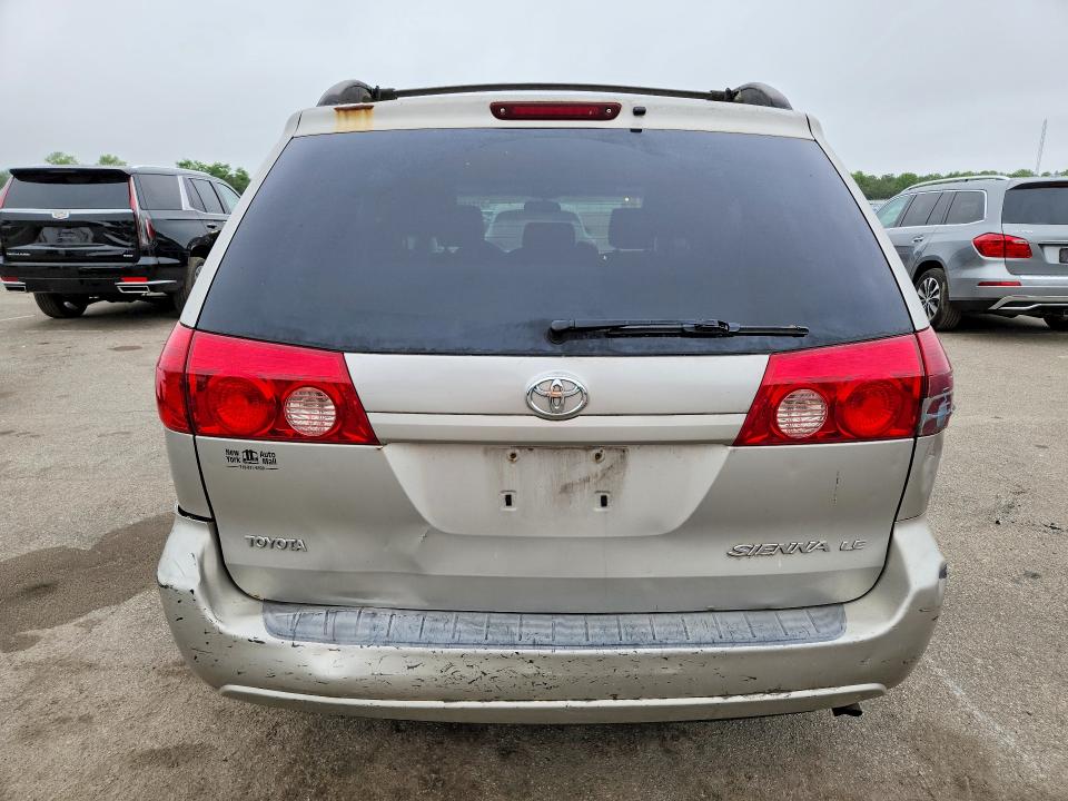 2006 Toyota Sienna VIN 5TDZA23C66S546801 COPART salvage auction — REAR END, NY - CERTIFICATE OF TITLE, sold $1,150 on 2026-07-13 (photo 6)