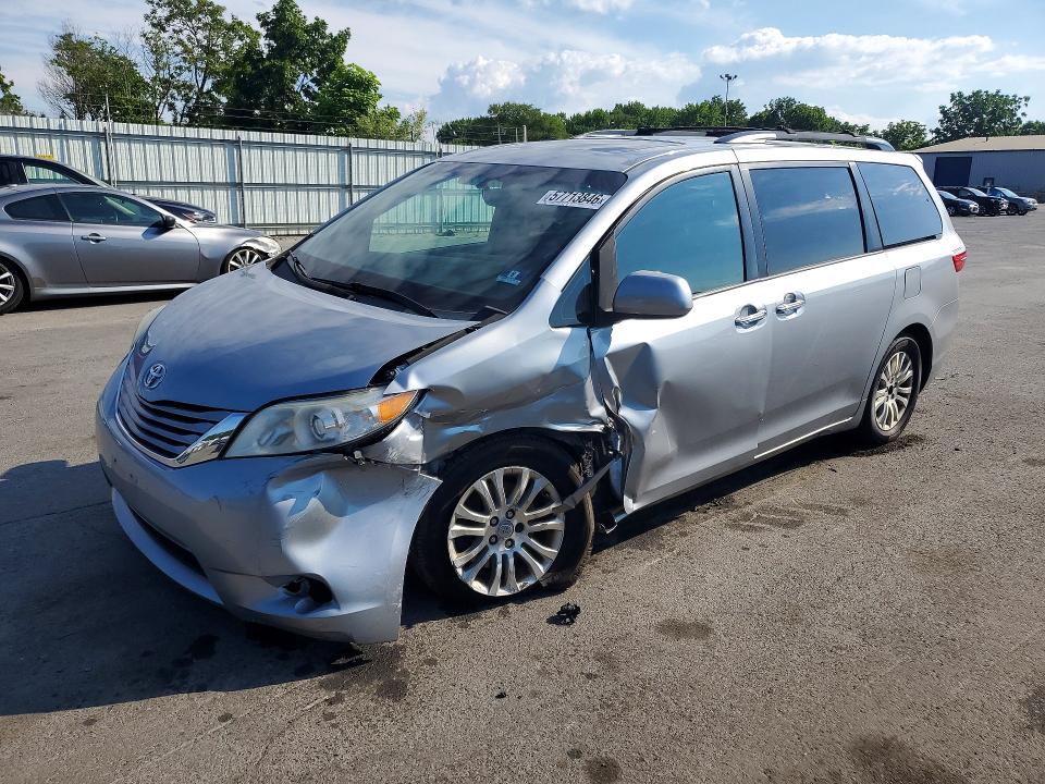 2017 Toyota Sienna VIN 5TDYZ3DC2HS830079 COPART salvage auction — FRONT END, Nj - Cert Of Title-Salvage, sold $1,600 on 2026-07-21 (photo 1)