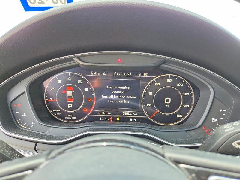 2017 Audi A4 VIN WAUFNAF4XHN000689 COPART salvage auction — FRONT END, Tx - Salvage Vehicle Title, sold $2,750 on 2026-07-30 (photo 9)