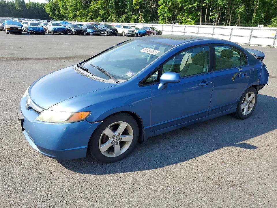 2007 Honda Civic VIN 1HGFA16897L055602 COPART salvage auction — REAR END, Nj - Cert Of Title-Salvage, sold $625 on 2026-07-02 (photo 1)