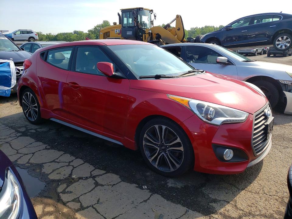 2016 Hyundai Veloster VIN KMHTC6AEXGU267758 COPART salvage auction — MECHANICAL, Ct - Cert Of Title-Salvage, sold $650 on 2026-07-14 (photo 4)