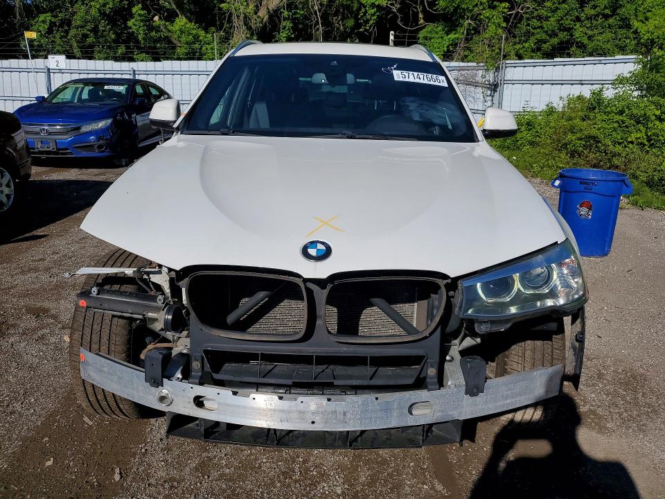 2017 BMW X3 VIN 5UXWX9C50H0T14923 COPART salvage auction — FRONT END, On - Permit No Brand - Unfit, sold $150 on 2026-07-28 (photo 5)