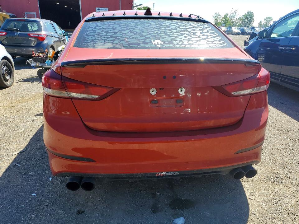 2018 Hyundai Elantra VIN KMHD84LF0JU579773 COPART salvage auction — FRONT END, ON - PERMIT NO BRAND - UNFIT, sold $2,550 on 2026-07-07 (photo 6)