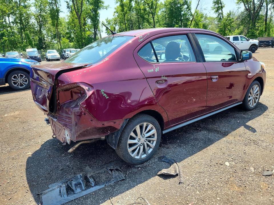 2019 Mitsubishi Mirage VIN ML32F3FJ4KHF14484 COPART salvage auction — REAR END, CT - CERT OF TITLE-SALVAGE, sold $1,150 on 2026-07-21 (photo 3)