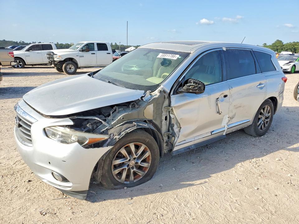 2013 Infiniti Jx VIN 5N1AL0MN5DC316222 COPART salvage auction — FRONT END, Tx - Bonded Title - Salvage (P), sold $500 on 2026-07-10 (photo 1)