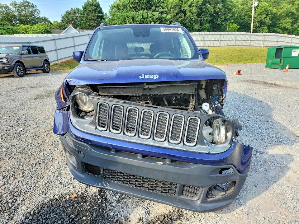 2018 Jeep Renegade VIN ZACCJBBB8JPG96803 COPART salvage auction — FRONT END, Nc - Dlr Only-Clean/Over 25% Damage, sold $925 on 2026-07-08 (photo 5)