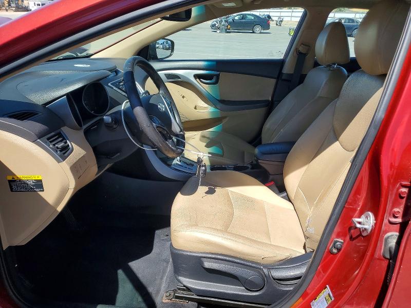2012 Hyundai Elantra VIN KMHDH4AE0CU325025 COPART salvage auction — FRONT END, Id - Salvage Certificate Of Title, sold $425 on 2026-07-30 (photo 7)