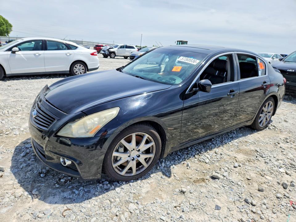 2011 Infiniti G VIN JN1CV6AP9BM303922 COPART salvage auction — FRONT END, Ga - Cert Of Title-Salvage, sold $1,050 on 2026-07-08 (photo 1)