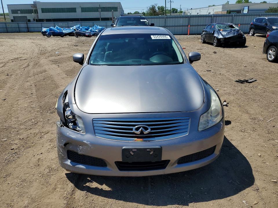 2008 Infiniti G35 VIN JNKBV61F98M263770 COPART salvage auction — FRONT END, Il - Salvage Certificate, sold $1,700 on 2026-07-08 (photo 5)
