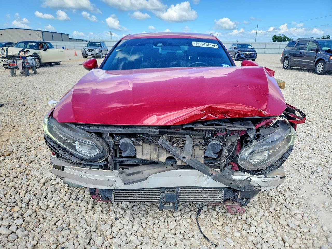 2019 Honda Accord VIN 1HGCV1F35KA144406 COPART salvage auction — Front End, TX - SALVAGE VEHICLE TITLE, sold $2,350 on 2026-07-09 (photo 5)