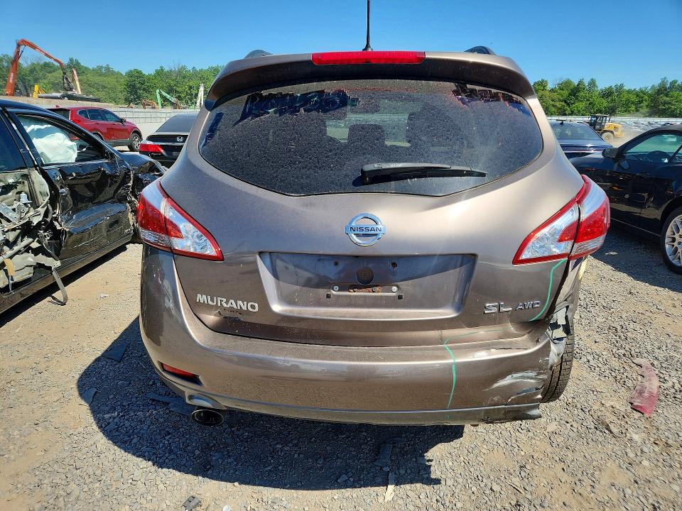 2013 Nissan Murano VIN JN8AZ1MW2DW320118 COPART salvage auction — REAR END, Nj - Cert Of Title-Salvage, sold $475 on 2026-07-07 (photo 6)