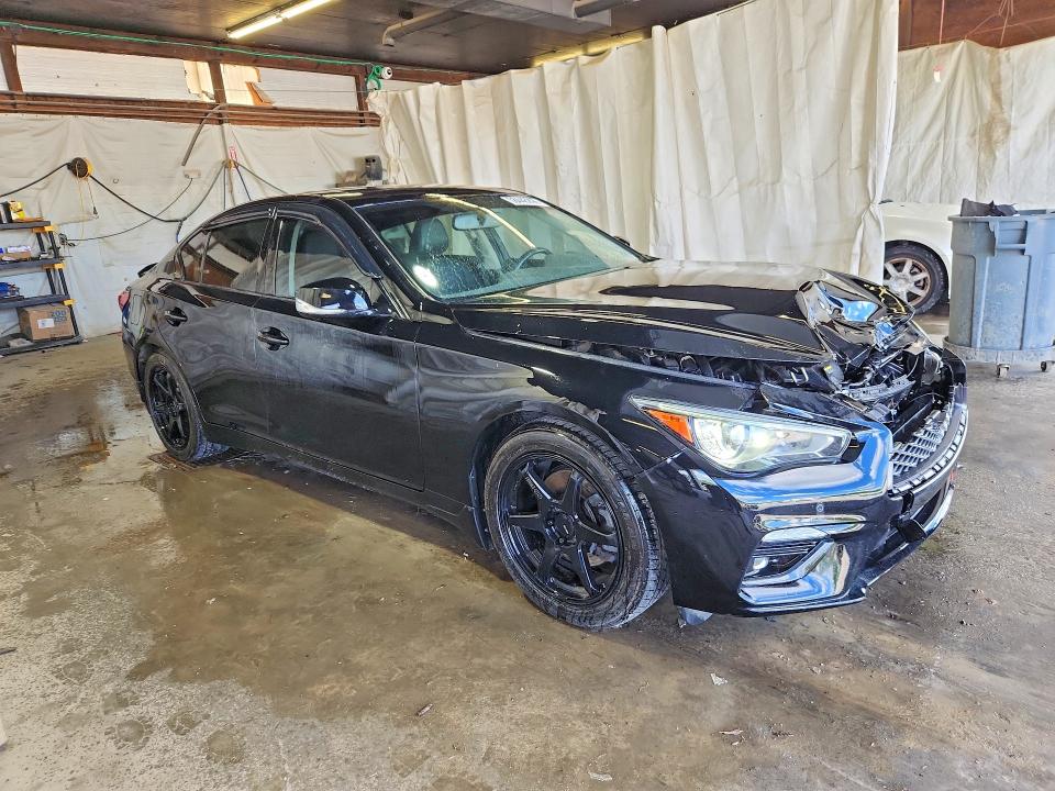 2019 Infiniti Q50 VIN JN1EV7AR4KM555304 COPART salvage auction — FRONT END, Salvage Title, sold $4,050 on 2026-07-30 (photo 4)