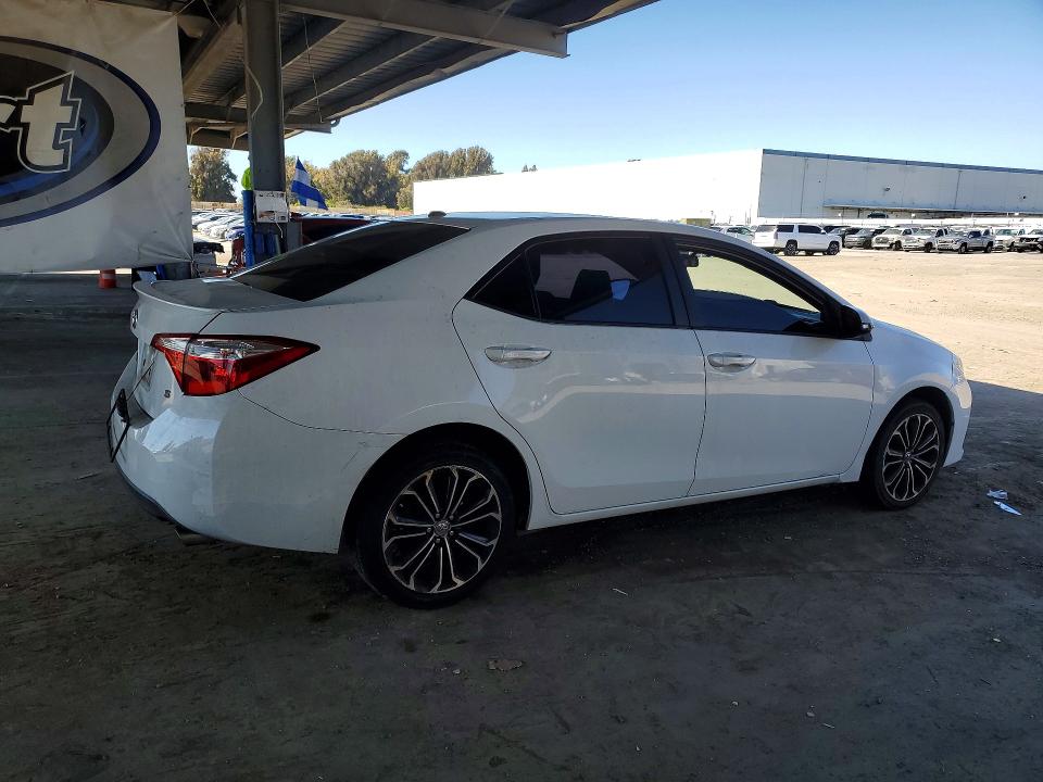 2014 Toyota Corolla VIN 5YFBURHE6EP072917 COPART salvage auction — FRONT END, Ca - Salvage Certificate, sold $325 on 2026-07-28 (photo 3)