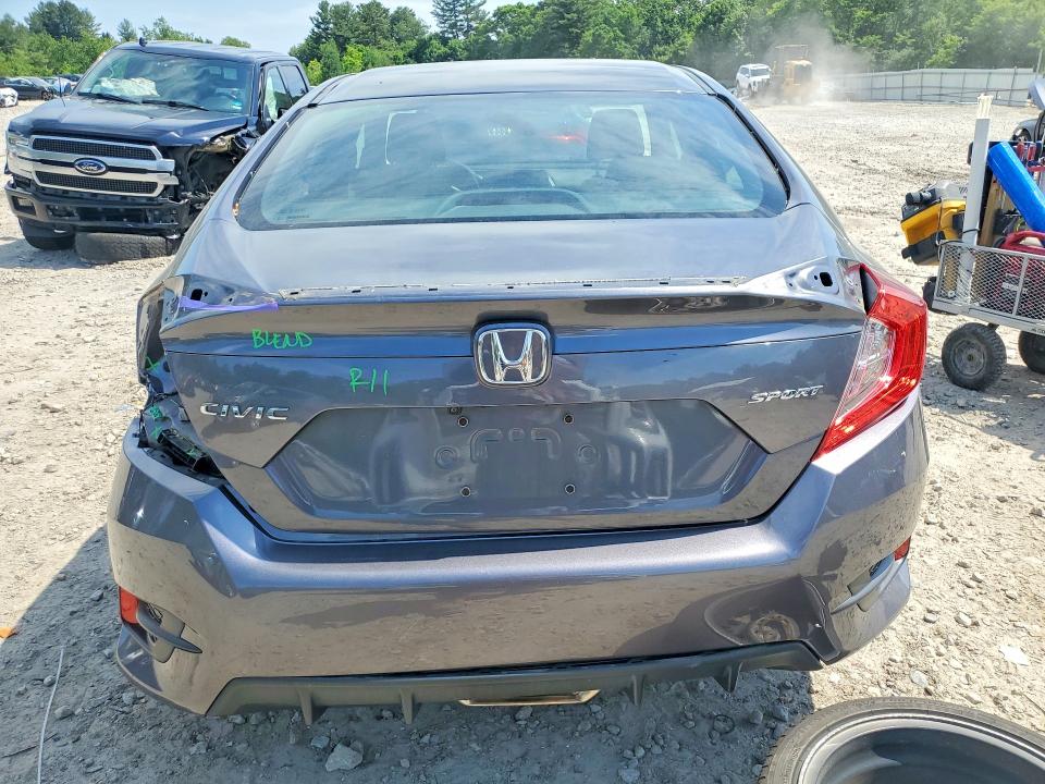 2021 Honda Civic VIN 2HGFC2F86MH528929 COPART salvage auction — REAR END, Ma - Cert Of Title-Salvage, sold $5,300 on 2026-07-02 (photo 6)