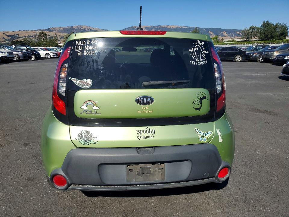 2016 Kia Soul VIN KNDJN2A21G7831624 COPART salvage auction — MECHANICAL, Ca - Salvage Certificate, sold $525 on 2026-07-09 (photo 6)