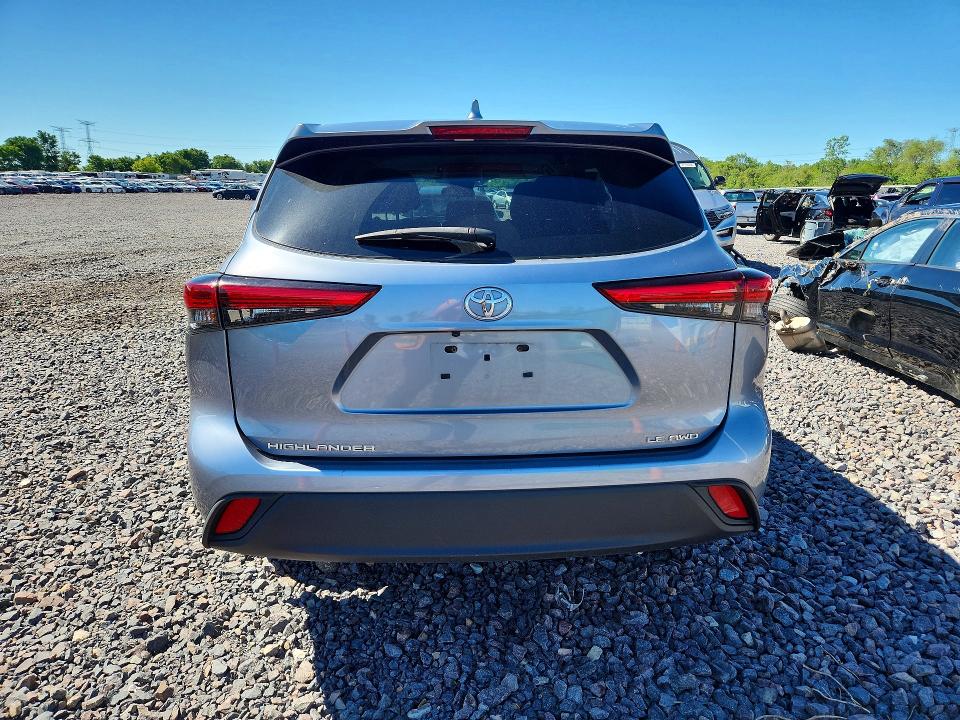 2021 Toyota Highlander VIN 5TDBZRBH8MS070760 COPART salvage auction — FRONT END, IL - SALVAGE CERTIFICATE, sold $9,700 on 2026-07-20 (photo 6)
