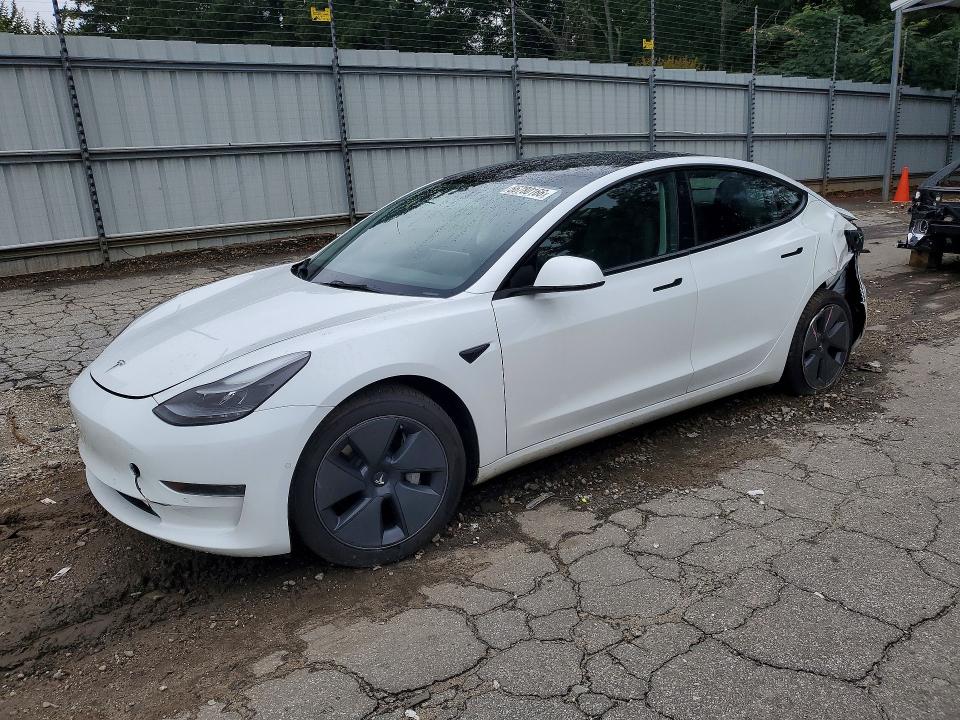 2022 Tesla Model 3 VIN 5YJ3E1EA9NF306693 COPART salvage auction — REAR END, Ga - Cert Of Title-Salvage, sold $7,900 on 2026-07-24 (photo 1)