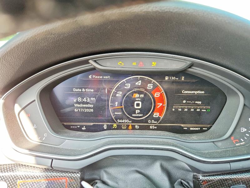 2018 Audi VIN WAUB4CF59JA135391 COPART salvage auction — REAR END, Ny - Mv-907A Salvage Certificate, sold $8,000 on 2026-07-13 (photo 9)