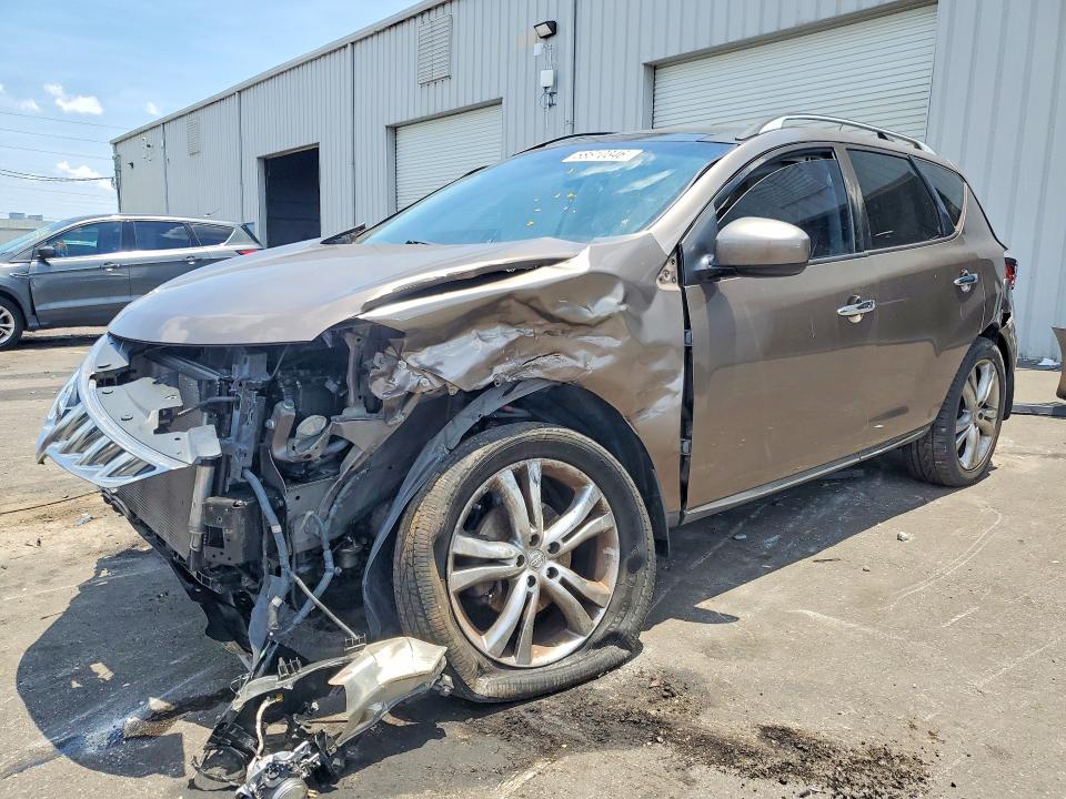 2010 Nissan Murano VIN JN8AZ1MU1AW008544 COPART salvage auction — FRONT END, FL - CERTIFICATE OF DESTRUCTION, sold $275 on 2026-07-22 (photo 1)