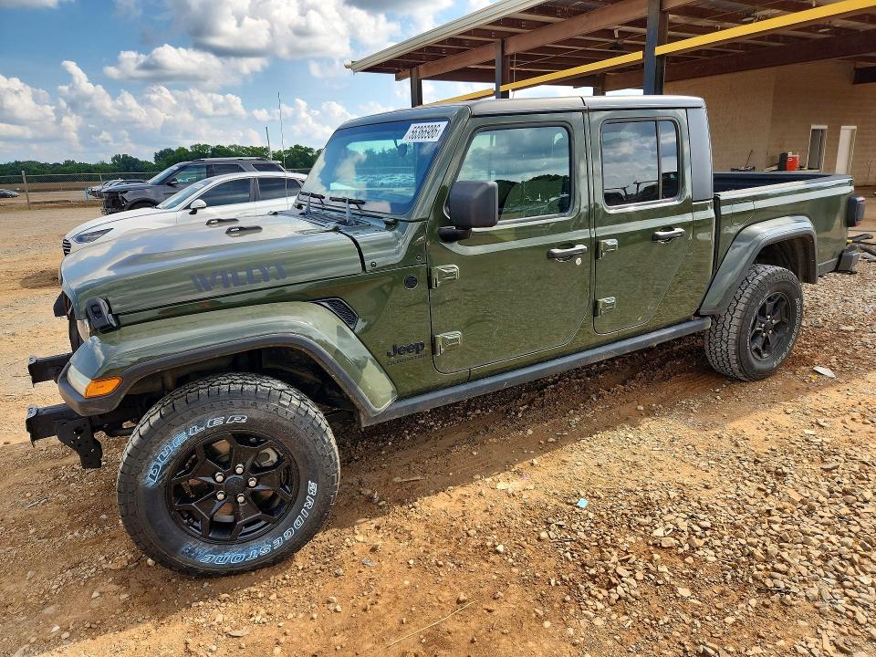 2021 Jeep Gladiator VIN 1C6JJTAM7ML611157 COPART salvage auction — FRONT END, AL - CERT OF TITLE-SALVAGE TITLE, sold $14,700 on 2026-07-29 (photo 1)