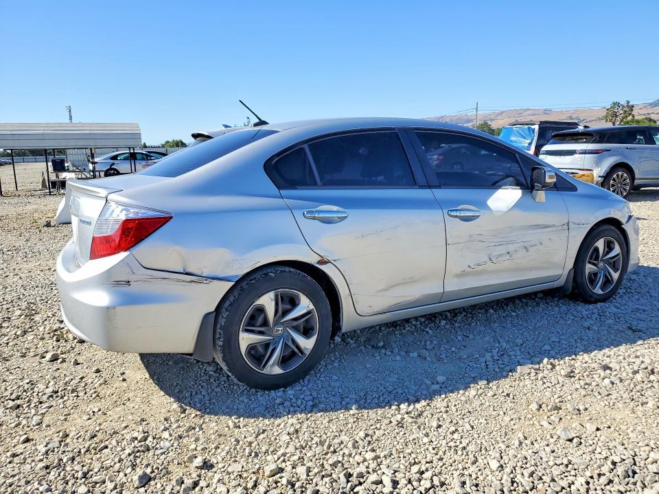 2012 Honda Civic VIN JHMFB4F35CS003478 COPART salvage auction — FRONT END, Sc - Salvage Title, sold $775 on 2026-07-14 (photo 3)