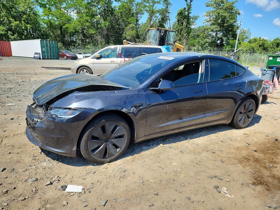 2025 Tesla Model 3 VIN 5YJ3E1EA2SF966327 COPART salvage auction — FRONT END, Md - Cert Of Salvage > 75% Damage, sold $12,400 on 2026-08-25 (photo 1)