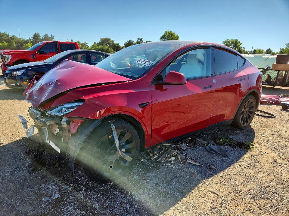 2022 Tesla VIN 7SAYGDEEXNF343579 COPART salvage auction — FRONT END, Il - Salvage Certificate, sold $3,250 on 2026-07-28 (photo 1)