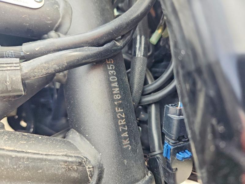 2022 Kawasaki Zr VIN JKAZR2F18NA035518 COPART salvage auction — FRONT END, Wi - Cert Of Title-Salvage Vehicle, sold $2,200 on 2026-07-20 (photo 9)
