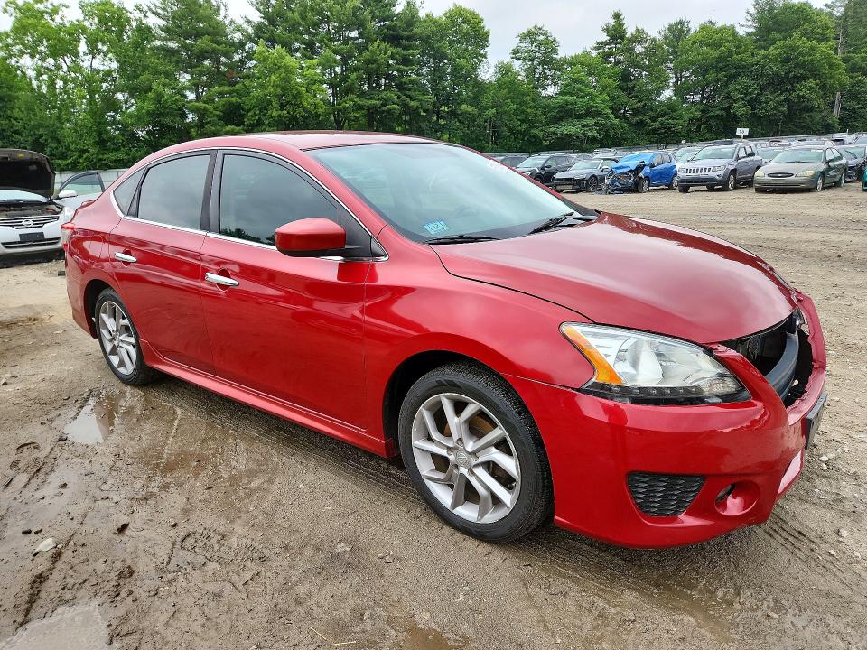 2013 Nissan Sentra VIN 3N1AB7APXDL615380 COPART salvage auction — FRONT END, Ma - Cert Of Title-Reconstrctd Coll, sold $900 on 2026-07-02 (photo 4)