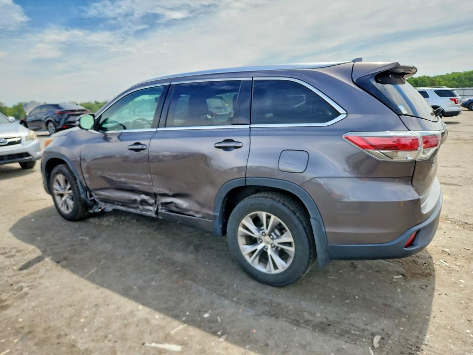 2015 Toyota Highlander VIN 5TDJKRFHXFS127120 COPART salvage auction — SIDE, Va - Cert Of Title - Salvage, sold $8,000 on 2026-07-08 (photo 2)