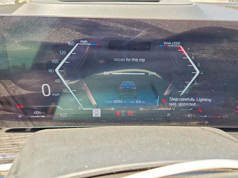 2024 BMW X7 VIN 5UX23EM0XR9S57309 COPART salvage auction — REAR END, IL - SALVAGE CERTIFICATE, sold $43,750 on 2026-07-28 (photo 9)
