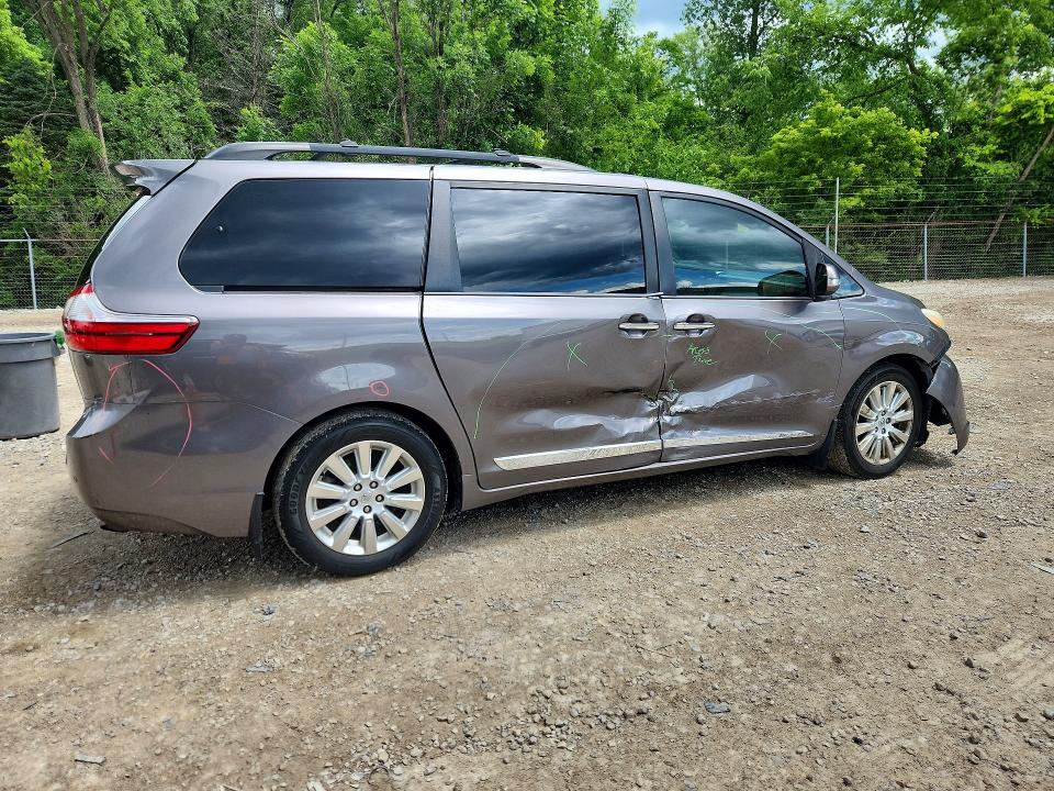 2015 Toyota VIN 5TDYK3DC6FS572960 COPART salvage auction — SIDE, Oh - Cert Of Title-Salvage, sold $4,650 on 2026-07-22 (photo 3)
