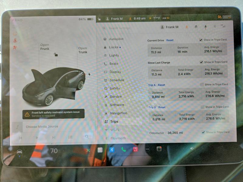 2022 Tesla Model 3 VIN 5YJ3E1EB0NF124065 COPART salvage auction — REAR END, Md - Cert Of Salvage < 75% Damage, sold $8,800 on 2026-07-31 (photo 9)