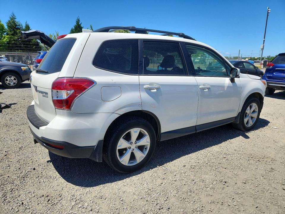 2016 Subaru Forester VIN JF2SJAFCXGH435277 COPART salvage auction — FRONT END, Or - Salvage Title Certificate, sold $2,150 on 2026-07-14 (photo 3)