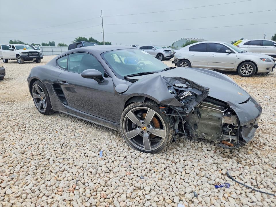 2018 Porsche Cayman VIN WP0AA2A85JK260370 COPART salvage auction — FRONT END, Tx - Salvage Vehicle Title, sold $2,600 on 2026-07-30 (photo 4)